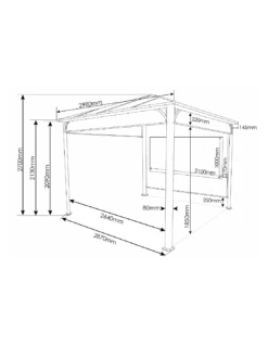 Toiture En Polycarbonate Pour Tonnelle IDEAL -Extérieur Meubles Magasin toiture en polycarbonate pour tonnelle ideal 2