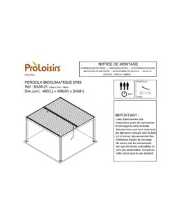 Tonnelle Bioclimatique Eris Manuel 4x4m En Aluminium Grey Blanc -Extérieur Meubles Magasin tonnelle bioclimatique eris manuel 4x4m en aluminium grey blanc 10