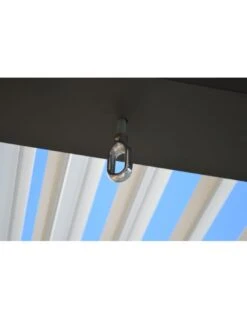 Tonnelle Bioclimatique Eris Manuel 4x4m En Aluminium Grey Blanc -Extérieur Meubles Magasin tonnelle bioclimatique eris manuel 4x4m en aluminium grey blanc 4