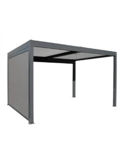 Tonnelle Bioclimatique Eris Motorisé 3x4m En Aluminium Grey Blanc -Extérieur Meubles Magasin tonnelle bioclimatique eris motorise 3x4m en aluminium grey blanc 13