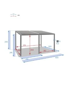 Tonnelle De Jardin Avila 3x4 M - Aluminium Graphite -Extérieur Meubles Magasin tonnelle de jardin avila 3x4 m aluminium graphite 5