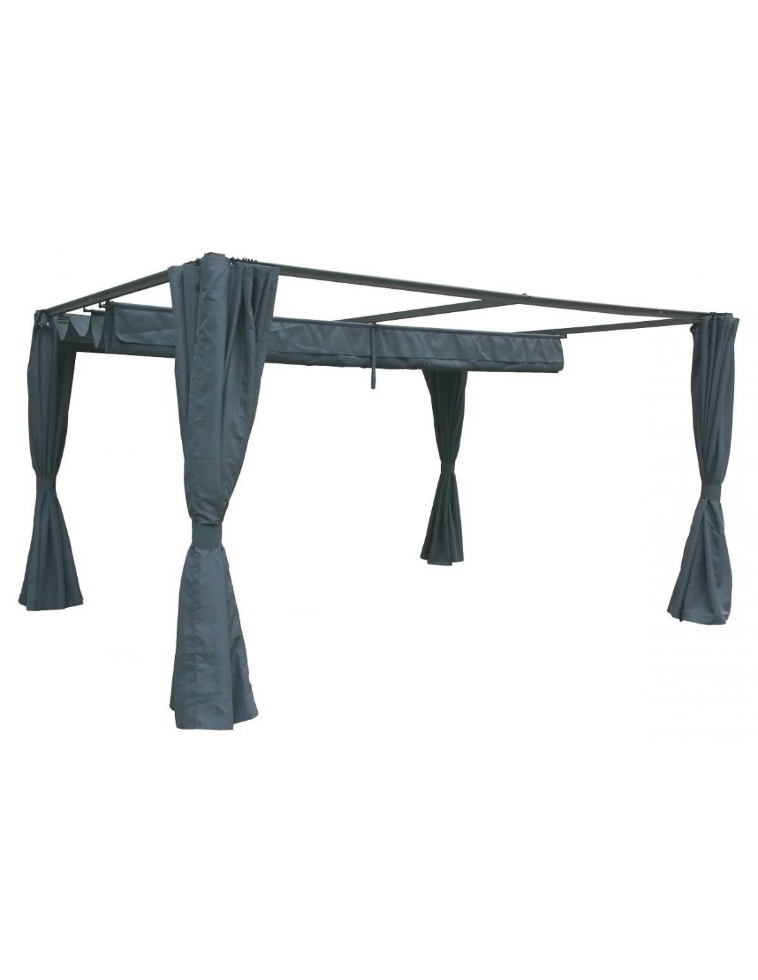 Tonnelle De Jardin Palmeira Ardoise 3 X 4 M - Toit Rétractable 3 Tonnelle De Jardin Palmeira Ardoise 3 X 4 M - Toit Rétractable – Image 3