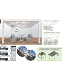 Tonnelle Zéphir Adossée Bioclim 3x4 M Motorisé - Grey / Gris 12 Tonnelle Zéphir Adossée Bioclim 3x4 M Motorisé - Grey / Gris -Extérieur Meubles Magasin tonnelle zephir adossee bioclim 3x4 m motorise 5