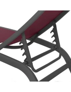 Transat Bonao 4 Positions - Aluminium Et Texaline - Graphite / Bordeaux -Extérieur Meubles Magasin transat bonao 4 positions aluminium et texaline graphite bordeaux 4