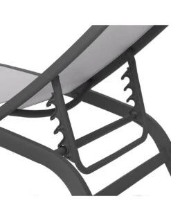 Transat Bonao 4 Positions - Aluminium Et Texaline - Graphite / Galet -Extérieur Meubles Magasin transat bonao 4 positions aluminium et texaline graphite galet 4