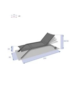 Transat De Jardin Milenio - 5 Positions - Aluminium Et Texaline - Noisette / Tonka -Extérieur Meubles Magasin transat de jardin milenio 5 positions aluminium et texaline noisette tonka 3