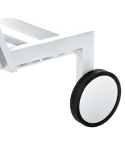 Transat De Jardin Ocala 4 Positions Aluminium Et Texaline - Blanc Et Noisette -Extérieur Meubles Magasin transat de jardin ocala 4 positions aluminium et texaline 10