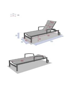 Transat De Jardin Ocala 4 Positions Aluminium Et Texaline - Graphite / Anthracite -Extérieur Meubles Magasin transat de jardin ocala 4 positions aluminium et texaline 18