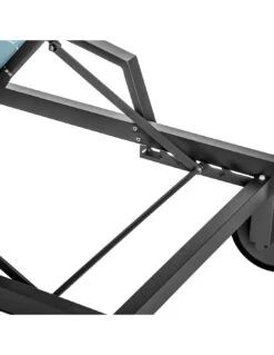 Transat De Jardin Ocala 4 Positions Aluminium Et Texaline - Graphite / Bleu Canard -Extérieur Meubles Magasin transat de jardin ocala 4 positions aluminium et texaline 5