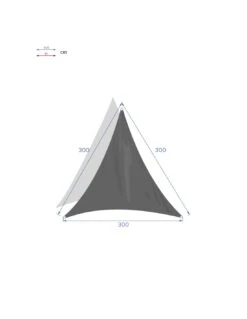 Voile D'ombrage Curacao Triangulaire 3 X 3 X 3 M - Polyester - Emeraude -Extérieur Meubles Magasin voile d ombrage curacao triangulaire 3 x 3 x 3 m polyester 2